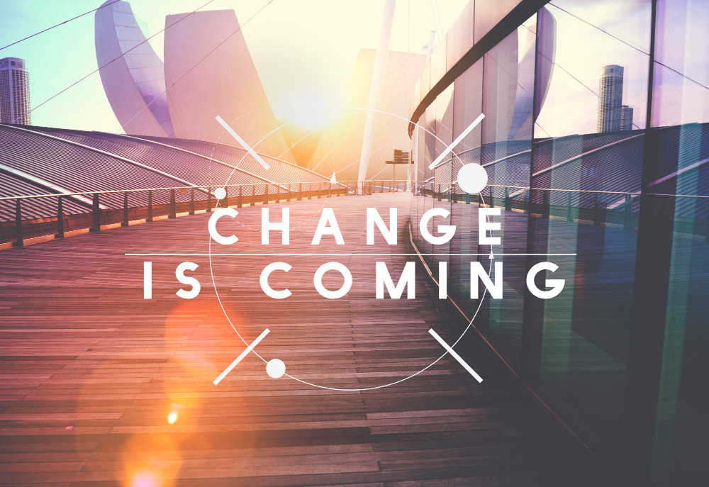Decorative image that says change is coming